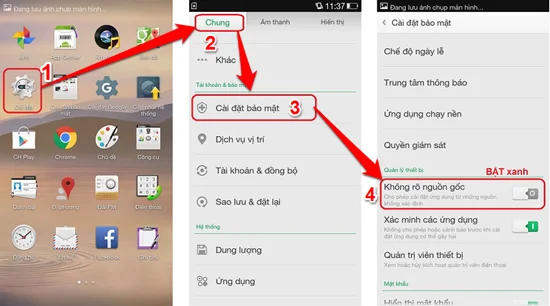 Hướng dẫn cho phép cài đặt file APK trên Android